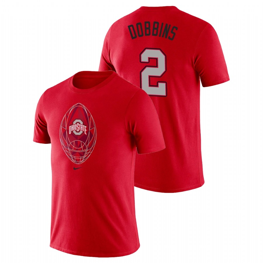 Ohio State Buckeyes Men's NCAA J.K. Dobbins #2 Scarlet Icon Legend College Football T-Shirt CEW0049VL